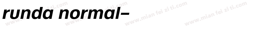 runda normal字体转换